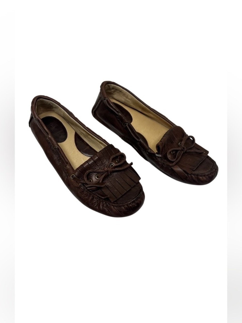 FRYE REAGAN Kiltie Leather Driving Loafers Moccasins 7.5
